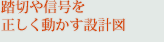 踏切や信号を正しく動かす設計図