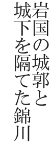 岩国の城郭と城下を隔てた錦川