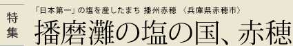 特集 「日本第一」の塩を産したまち 播州赤穂 〈兵庫県赤穂市〉 播磨灘の塩の国、赤穂