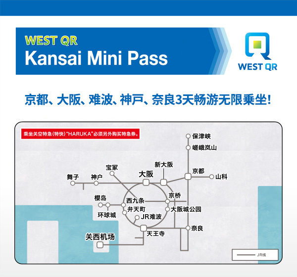 WEST QR关西迷你铁路周游券