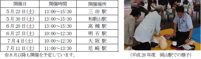 日程と会場、昨年の岡山駅での様子