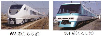 683系(しらさぎ)と381系(くろしお)