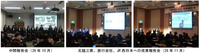 成果報告会での旅行プラン提案