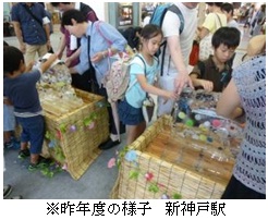 昨年度の様子新神戸駅