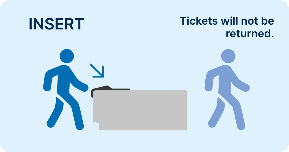 Tickets with black backs