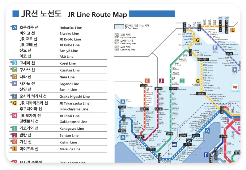 JR선 역 번호 노선도 – 긴키 지역