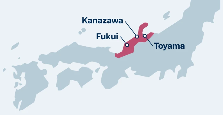 Fukui, Kanazawa, Toyama